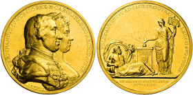 Napoli. Ferdinando IV di Borbone, 1759-1816. I periodo: 1759-1799 

Medaglia da 20 ducati 1790, AV 69,01 g. Ø 48,3 mm. Coniata a Vienna. Opus: Johan...