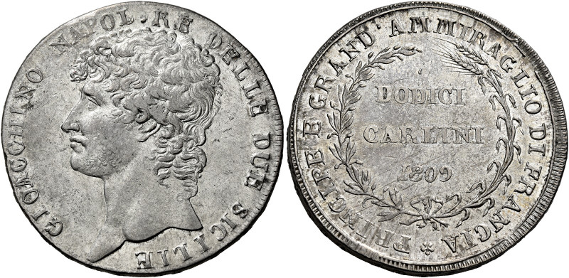 Napoli. Gioacchino Murat, 1808-1815 

Da 12 carlini 1809, AR 27,47 g. Pagani 4...