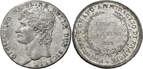 Napoli. Gioacchino Murat, 1808-1815 

Da 12 carlini 1809, AR 27,47 g. Pagani 43. Pannuti-Riccio 1. MIR 434. Davenport 166. Molto rara. Migliore di B...