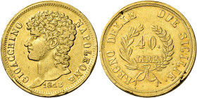 Napoli. Monetazione decimale, 1811-1815 

Da 40 lire 1813, AV 12,80 g. Rami lunghi. Pagani 55g. Pannuti-Riccio 8. MIR 439. Friedberg 859. Molto rara...