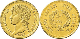 Napoli. Monetazione decimale, 1811-1815 

Da 40 lire 1813, AV 12,73 g. Rami corti. Senza punti al dr. e rv. Pagani 55u. Pannuti-Riccio 8. MIR 439. F...
