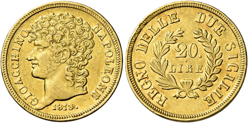 Napoli. Monetazione decimale, 1811-1815 

Da 20 lire 1813, AV 6,36 g. Rami cor...