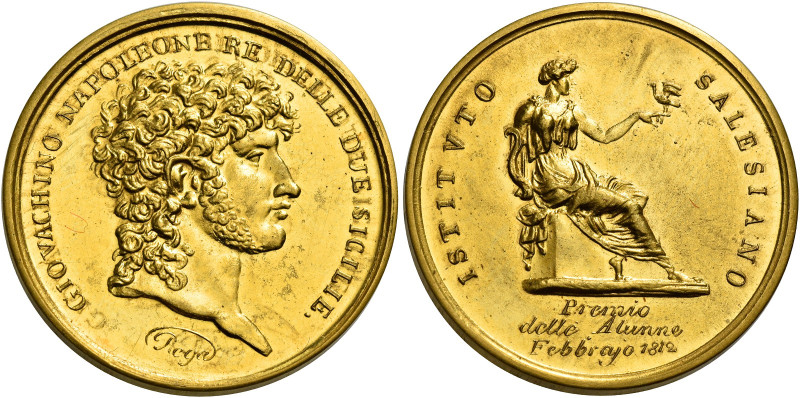 Napoli. Monetazione decimale, 1811-1815 

Medaglia 1812, AV 17,07 g. Ø 27,4 mm...