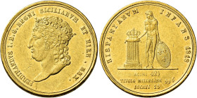 Napoli. Ferdinando I di Borbone, 1816-1825 

Da 15 ducati 1818, AV 18,93 g. Pagani 79. Pannuti Riccio 2. MIR 458. Friedberg 856. Rara. q.Spl