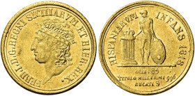 Napoli. Ferdinando I di Borbone, 1816-1825 

Da 3 ducati 1818, AV 3,77 g. Pagani 80. Pannuti-Riccio 3. MIR 459. Friedberg 857. q.Spl