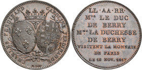 Napoli. Francesco I di Borbone, 1825-1830 

Carlo Ferdinando d’Artois e Maria Carolina Ferdinanda di Borbone, duchi di Berry. Medaglia monetiforme (...