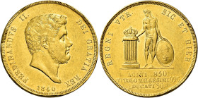 Napoli. Ferdinando II di Borbone, 1830-1859 

Da 30 ducati 1840, AV 37,84 g. Pagani 134. Pannuti-Riccio 5. MIR 485/1. Friedberg 866. Rara. Colpi sul...
