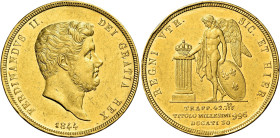 Napoli. Ferdinando II di Borbone, 1830-1859 

Da 30 ducati 1844, AV 37,84 g. Pagani 135. Pannuti-Riccio 6. MIR 486. Friedberg 866. Rara. Colpetti su...