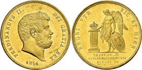Napoli. Ferdinando II di Borbone, 1830-1859 

Da 30 ducati 1851, AV 37,83 g. Pagani 142. Pannuti-Riccio 12. MIR 487/1. Friedberg 866. Molto rara. Mi...
