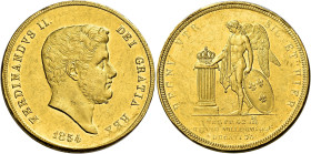 Napoli. Ferdinando II di Borbone, 1830-1859 

Da 30 ducati 1854, AV 37,83 g. Pagani –. Pannuti-Riccio 10. MIR 486/4. Friedberg 866. Rarissima. Colpe...