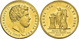 Napoli. Ferdinando II di Borbone, 1830-1859 

Da 6 ducati 1854, AV 7,56 g. Pagani 170. Pannuti-Riccio 37. MIR 494/8. Friedberg 868. Rarissima. Spl A...
