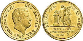 Napoli. Ferdinando II di Borbone, 1830-1859 

Da 3 ducati 1856, AV 3,78 g. Pagani 187. Pannuti-Riccio 53. MIR 498/4. Friedberg 869. Rarissima. q.Spl...