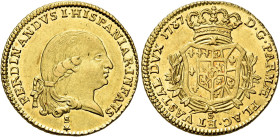 Parma. Ferdinando I Borbone, 1765-1802 

Doppia 1787, AV 7,12 g. FERDINANDVS I HISPANIAR INFANS Testa a d.; sotto, S (Giuseppe Siliprandi, zecchiere...