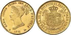Parma. Maria Luigia d’Austria, 1815-1847 

Da 40 lire 1815 Milano, AV 12,88 g. Pagani 1. MIR 1091/1. Friedberg 933. q.Spl / Spl