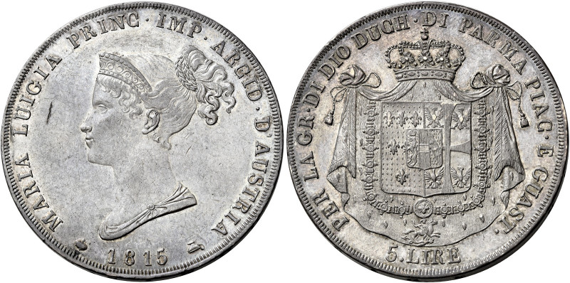 Parma. Maria Luigia d’Austria, 1815-1847 

Da 5 lire 1815 Milano, AR 24,96 g. ...