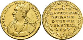 Venezia. Morosina Morosini Grimani, moglie del doge Marino Grimani, 1595-1605 

Medaglia o osella 1597, AV 17,71 g. MAVROCENA MAV – ROCENA Busto vel...