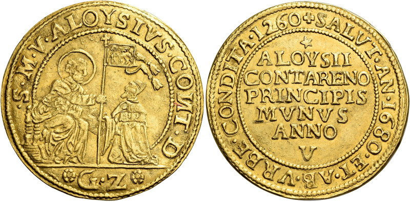 Venezia. Alvise Contarini, 1676-1684 

Osella da 4 zecchini anno V/1680, AV 13...