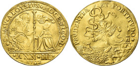 Venezia. Alvise II Mocenigo, 1700-1709 

Osella da 4 zecchini anno III/1702, AV 13,06 g. S M V ALOYSIUS MOCENIGO D S. Marco seduto in trono a s., be...