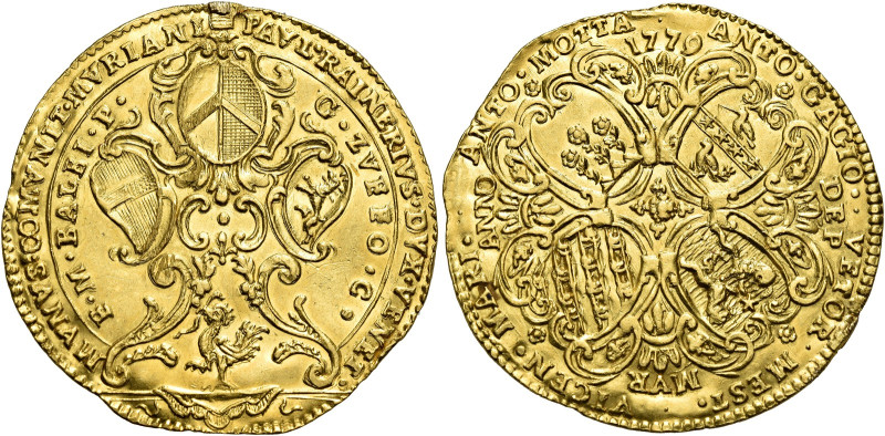 Venezia. Paolo Renier, 1778-1789. Murano 

Osella da 3 zecchini 1779, AV 10,39...
