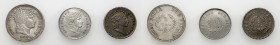 Napoli. Gioacchino Murat, 1808-1815. Monetazione decimale. Lotto di tre monete

Da 2 lire 1813. Pagani 59. Lira 1812, 1813. Pagani 61, 62. Da BB a b...