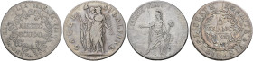 Torino. Lotto di due monete. Repubblica Piemontese, 1798-1799. Mezzo scudo anno VII. Pagani 1. Repubblica Subalpina, 1800-1802. Da 5 franchi anno 10. ...