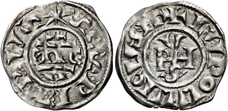 Gregorio IV, 827 – 844. Con Ludovico il Pio, 828-840 

Denaro, AR 1,76 g. * SC...