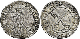 Gregorio XI (Pierre Roger de Beaufort), 30 dicembre 1370 – 27 marzo 1378. Avignone 

Grosso, AR 2,62 g. rosetta GREGORV – PP VNDEC’ rosetta Il ponte...