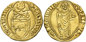 Callisto III (Alonso de Borja), 8 aprile 1455 – 6 agosto 1458. 

Ducato papale, AV 3,51 g. + CALISTVS rosetta (segno di Francesco Mariani della Zecc...