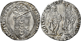 Pio II (Enea Silvio Piccolomini), 19 agosto 1458 – 14 agosto 1464. 

Grosso, AR 3,70 g. + PIVS PAPA – SECVNDV’ Stemma sormontato da triregno e chiav...