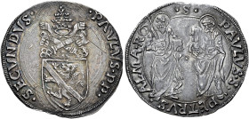 Paolo II (Pietro Barbo), 30 agosto 1464 – 26 luglio 1471. 

Grosso, AR 3,81 g. PAVLVS PP – SECVNDVS Stemma sormontato da triregno e chiavi decussate...