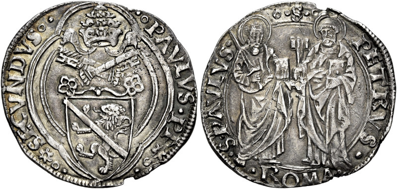 Paolo II (Pietro Barbo), 30 agosto 1464 – 26 luglio 1471. 

Grosso, AR 3,59 g....
