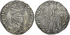 Paolo II (Pietro Barbo), 30 agosto 1464 – 26 luglio 1471. Ancona 

Grosso, AR 3,66 g. PAVLVS PP – SECVNDVS Stemma sormontato da triregno e chiavi de...