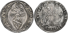 Paolo II (Pietro Barbo), 30 agosto 1464 – 26 luglio 1471. Spoleto 

Grosso, AR 3,78 g. PAVLVS·PP – SECVNDVS Stemma sormontato da triregno e chiavi d...