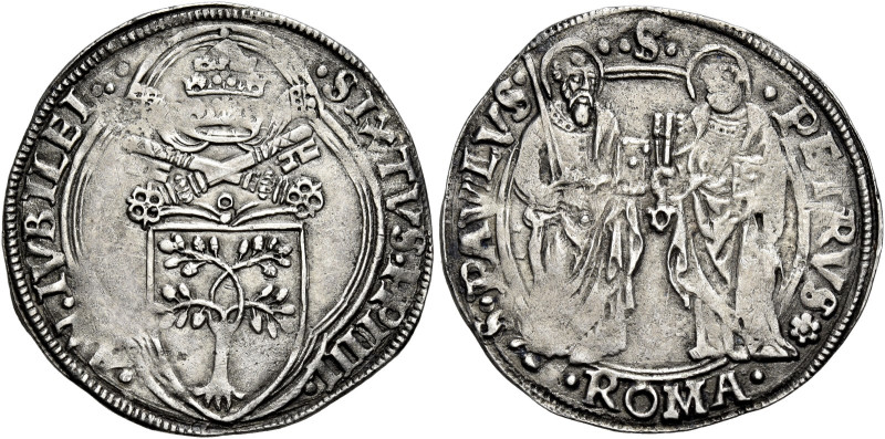 Sisto IV (Francesco della Rovere), 9 agosto 1471 – 12 agosto 1484. 

Grosso de...