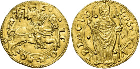 Leone X (Giovanni de’Medici), 11 marzo 1513 – 1 dicembre 1521. Ancona 

Doppio ducato papale, AV 6,86 g. LE – O X PO – M chiavi decussate Cavaliere ...