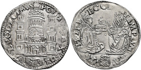 Leone X (Giovanni de’Medici), 11 marzo 1513 – 1 dicembre 1521. Ancona 

Giulio, AR 3,64 g. LEO DECIMVS – PONTI MAX Facciata della basilica di S. Pie...