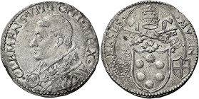 Clemente VII (Giulio de’Medici), 19 novembre 1523 – 23 settembre 1534. Modena 

Giulio, AR 3,91 g. CLEMENS VII PONT MAX Busto a s., con piviale orna...