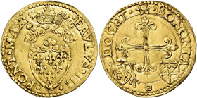 Paolo III (Alessandro Farnese), 13 ottobre 1534 – 10 novembre 1549. Bologna 

Scudo del sole 1540-1542, AV 3,32 g. PAVLVS III – PONT MAX Stemma sorm...