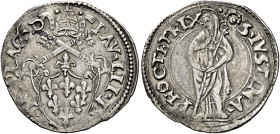 Paolo III (Alessandro Farnese), 13 ottobre 1534 – 10 novembre 1549. Piacenza 

Terzo di paolo, AR 1,71 g. PAV III P – M PLAC D Stemma sormontato da ...