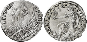 Giulio III (Giovanni Maria Ciocchi del Monte), 7 febbraio 1550 – 23 marzo 1555. 

Giulio, AR 3,19 g. IVLIVS III – P M Busto a s. con piviale ornato....