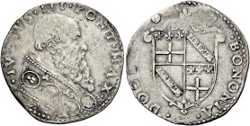 Giulio III (Giovanni Maria Ciocchi del Monte), 7 febbraio 1550 – 23 marzo 1555. Bologna 

Da due terzi di paolo, AR 3,35 g. IVLIVS III PONT MAX Bust...