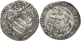 Pio V (Antonio Ghislieri), 7 gennaio 1566 – 1 maggio 1572. 

Giulio, AR 3,14 g. PIVS V – PONT MAX Stemma sormontato da triregno e chiavi decussate. ...