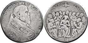 Sisto V (Felice Peretti), 24 aprile 1585 – 27 agosto 1590. Montalto 

Piastra anno II/1588 (anacronismo), AR 30,12 g. SIXTVS V PONT MAX ANN II Busto...