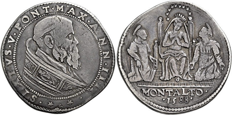 Sisto V (Felice Peretti), 24 aprile 1585 – 27 agosto 1590. Montalto 

Mezza pi...