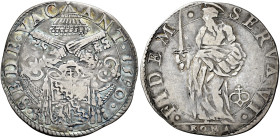 Sede Vacante I e II (Camerlengo card. Enrico Caetani), 27 agosto – 15 settembre 1590 e 27 settembre – 5 dicembre 1590. 

Giulio 1590, AR 3,07 g. SED...