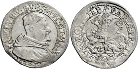 Paolo V (Camillo Borghese), 16 maggio 1605 – 28 gennaio 1621. Ferrara 

Testone 1620, AR 9,42 g. PAVLVS V BVRGH PONT MAX Busto a d., con camauro e m...