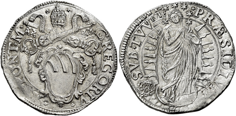 Gregorio XV (Alessandro Ludovisi), 9 febbraio 1621 – 8 luglio 1623. 

Testone,...