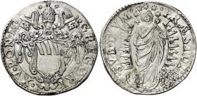 Gregorio XV (Alessandro Ludovisi), 9 febbraio 1621 – 8 luglio 1623. 

Testone, AR 9,51 g. GREGORI – XV PON M Stemma sormontato da triregno e chiavi ...