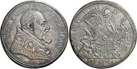 Urbano VIII (Maffeo Barberini), 6 agosto 1623 – 29 luglio 1644. 

Piastra anno XII, AR 31,67 g. VRBANVS VIII PONT MAX Busto a d. con piviale ornato ...