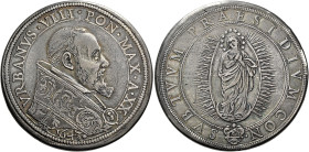 Urbano VIII (Maffeo Barberini), 6 agosto 1623 – 29 luglio 1644.

Piastra anno XX/1643, AR 31,43 g. VRBANVS VIII PON MAX A XX Busto a d., con piviale...